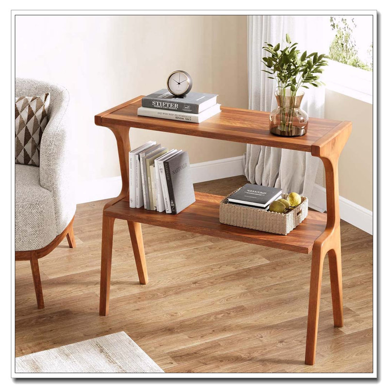 Table de bout Mid-Century, Cerisier
