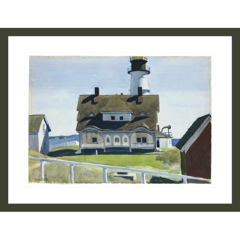 «Captain Strout's House Portland Head» par Edward Hopper, reproduction d'art encadrée, H 22,58 po x l 29,5 po