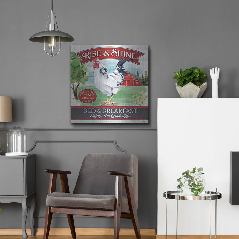 «Bed Breakfast» par Mollie B Art, H 24 po x l 24 po