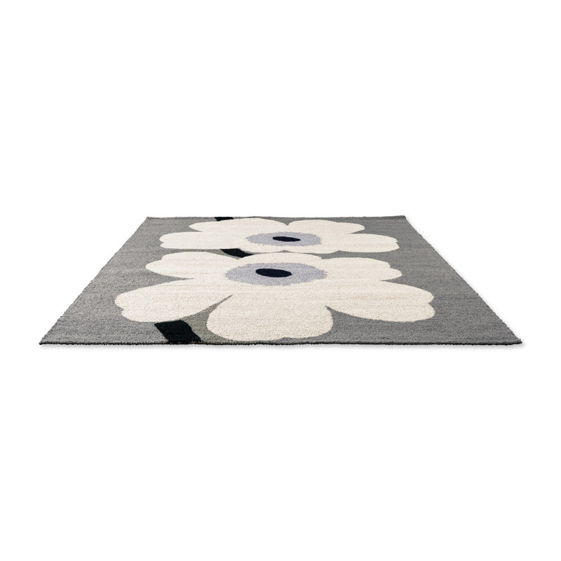 Unikko Anniversary Honey | 433001, Gray, Rectangle  8'2" x 11'6"