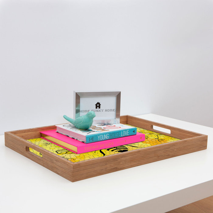 Plateau pour table basse/repose-pieds abeille, H 1,75 po x l 18 po x P 14 po
