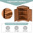 Triangle Bathroom Floor Cabinet With Adjustable Shelves, Brown Color, Board, Large Storage, Easy Assembly High - Quality , Metal Hardware, To Install, Suitable For Corridor
