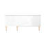 Meuble télé 60 po Modern Farmhouse pour téléviseur de 70 po ou moins, console média en verre cannelé avec 2 tiroirs et rangement ouvert, centre de divertissement avec pieds en métal doré pour le salon et la chambre à coucher-1355773676