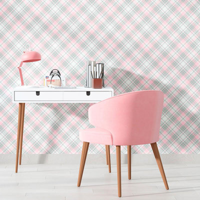 Rouleau de papier peint autocollant L 8,5 pi x l 24 po Madria Plaid
