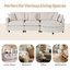 Canapé d'angle Gladon 107,8 po en chenille-153957583