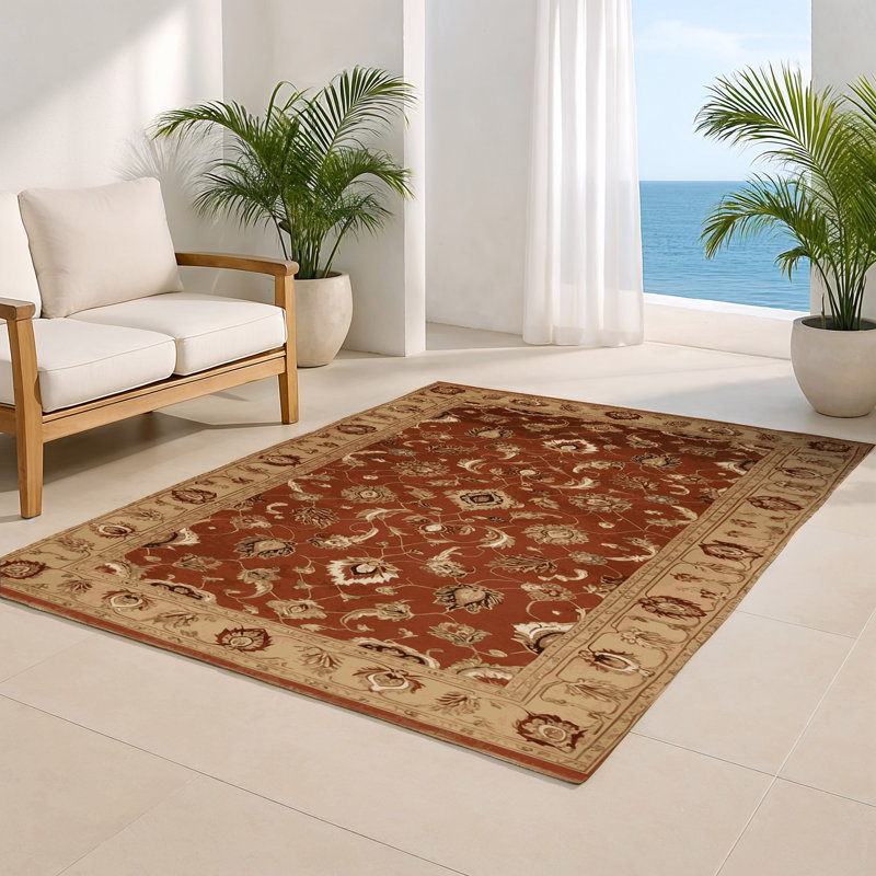 Tapis d'intérieur et d'extérieur brun Persian, Rectangle 2' x 3'