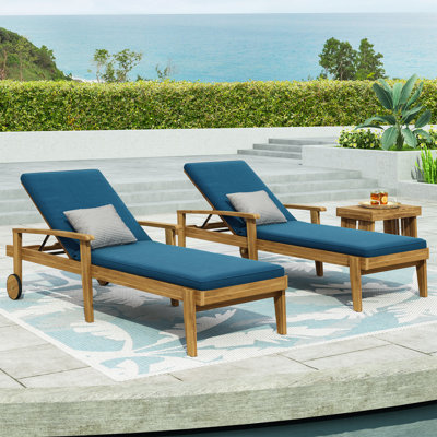 Chaise longue inclinable avec coussins 78,75 po Saeon