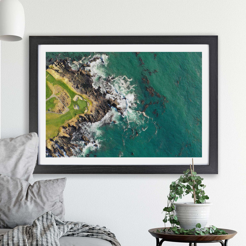 Arrowhead Point Golf Course in California by - Framed Print, 45cm H x 63cm W x 2cm D, Black