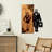 Elegant Decorative Wooden Wall Accessory, Walnut & Black, 17.3 x 22.8 x 1.2 inches | 50% Real Wood (Thickness: 1.2 inches) & 50% Metal (Thickness: 0.6 inches) | Unique Design Enhances Any Home Décor