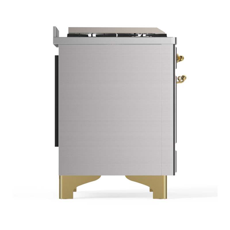 Majestic III Series 40 Inch Dual Fuel Range with 6 Sealed Burners, Griddle, in Mightnight Blue (Natural Gas, Chrome Trim)