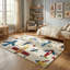 Tapis crème pour enfant 8 pi x 11 pi (7 pi 7 po x 10 pi 10 po) crème Maverick, tapis contemporain, à poils moyens et résistant aux taches-2140499705