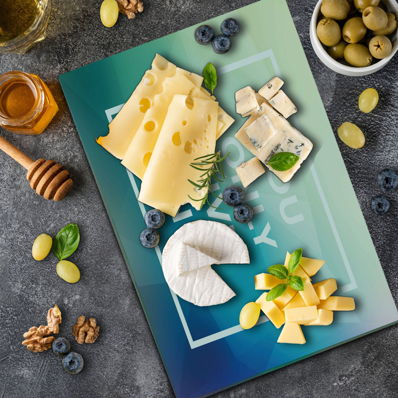 Ambesonne YOLO Cutting Board Large Size Typographic Message Design Multicolor