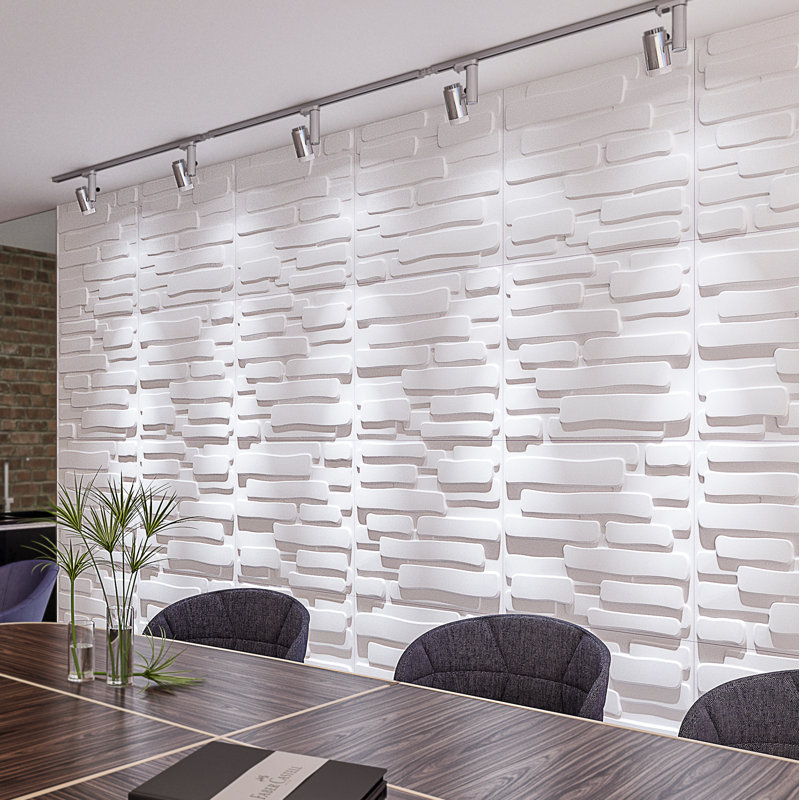 Allentown 60.96cm X 60.96cm Wood Tile in White