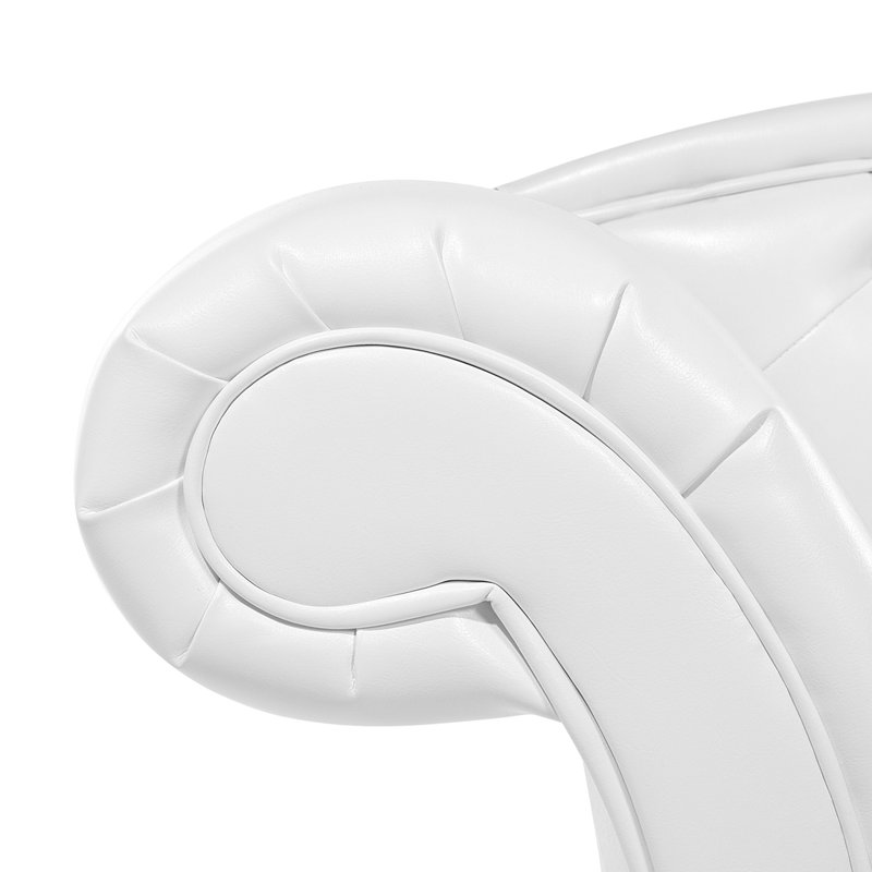 Charlemont Faux Leather Chaise Lounge, White