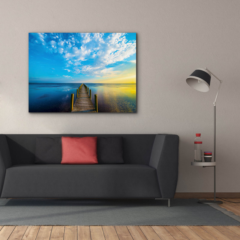 «Boardwalk» par Steve Vaughn, reproduction d'art sur toile, H 40 po x l 54 po x P 1,5 po