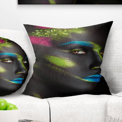 Coussin décoratif décoratif foncé avec coussins décoratifs abstract
