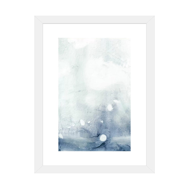 «Rain Bead II» par Ethan Harper - reproduction d'art, H 32 po x l 24 po x P 1 po, Papier encadré blanc, Blanc