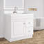 Wyndham 30 Inch Bathroom Vanity, Fully Assembled, White