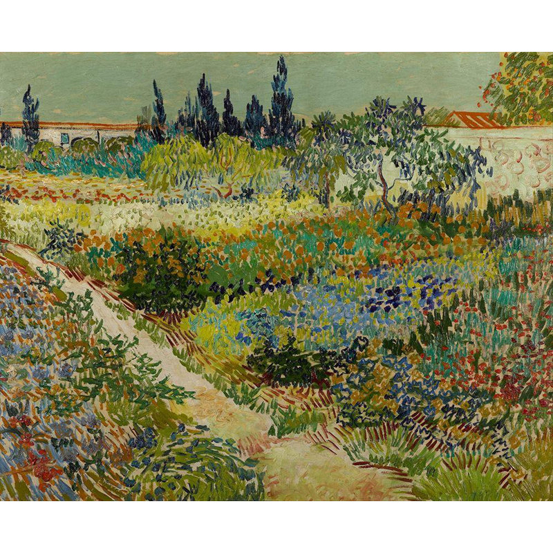 «Red Barrel Studio®» par Van Gogh, Vincent, toile tendue sur toile, «Garden at Arles», H 36 po x l 43 po