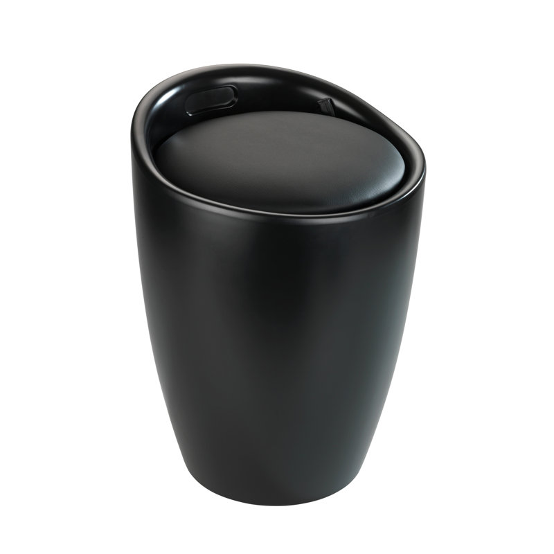 Candy Plastic Laundry Hamper, Black