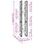 Hars 175cm H Metal Etagere Bookcase-951100283-951100284