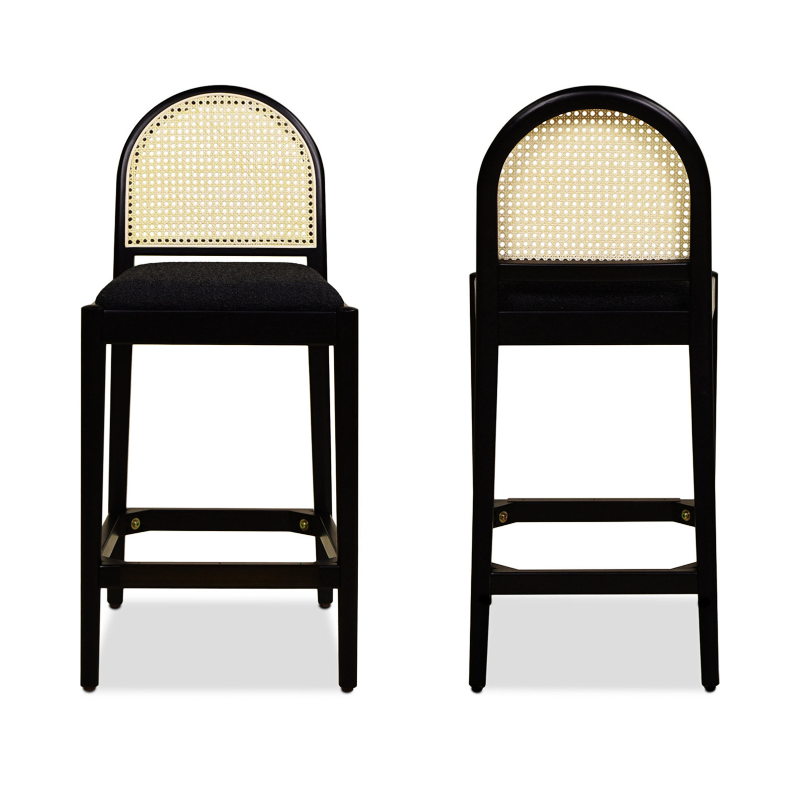 Cossette Upholstered Counter Stool, Black