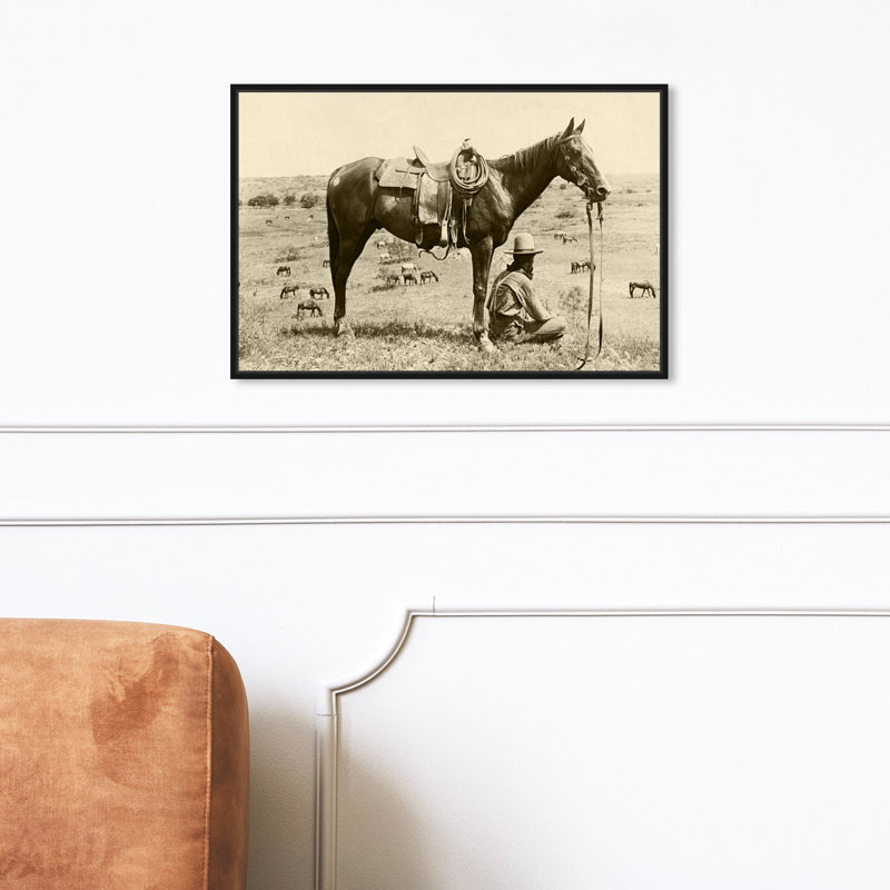 «Cowboy IV», photographie sur toile, H 24 po x l 16 po x P 1,5 po, Cadre noir