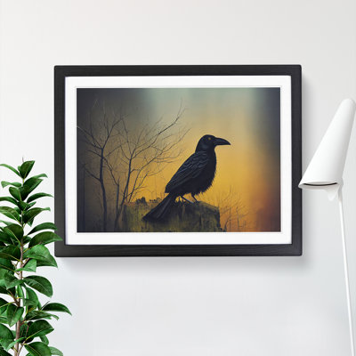 An Artsy Crow Bird - Single Picture Frame Print