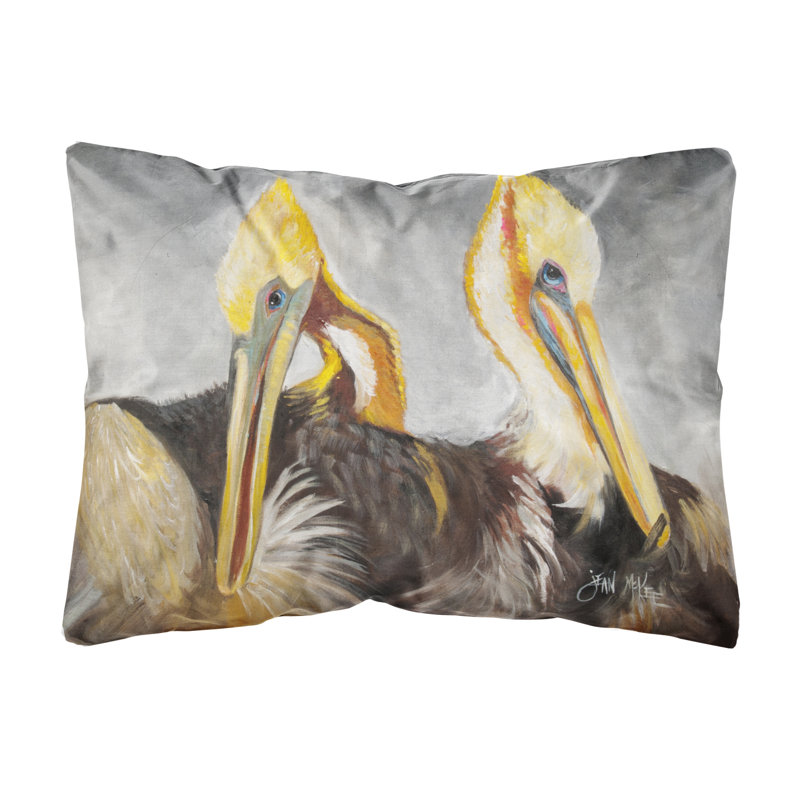 Coussin décoratif intérieur/extérieur pelicans preening