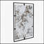 Miroir mural rectangulaire antique avec cadre en métal noir, idéal pour la décoration murale de la chambre à coucher, du salon et du vestibule.
