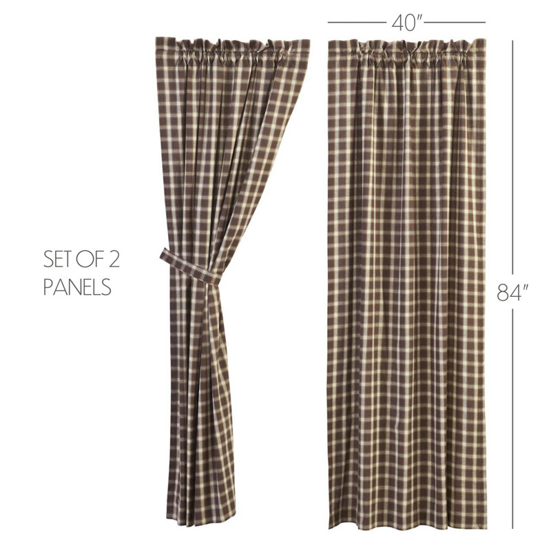 Dissay 100% Cotton Room Darkening Curtain Panel Pair, 40" W x 84" L