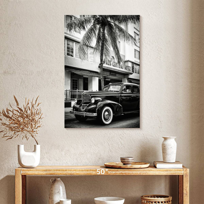 Mehar Black Florida - Voiture rétro Art déco, H 36 po x l 24 po