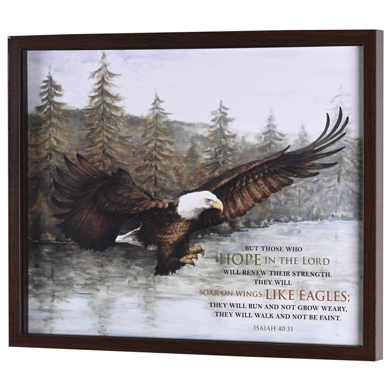 Art mural encadré, Aigle en vol, Isaïe 40