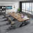 Rectangular solid wood conference table, administrative discussion table-3468584