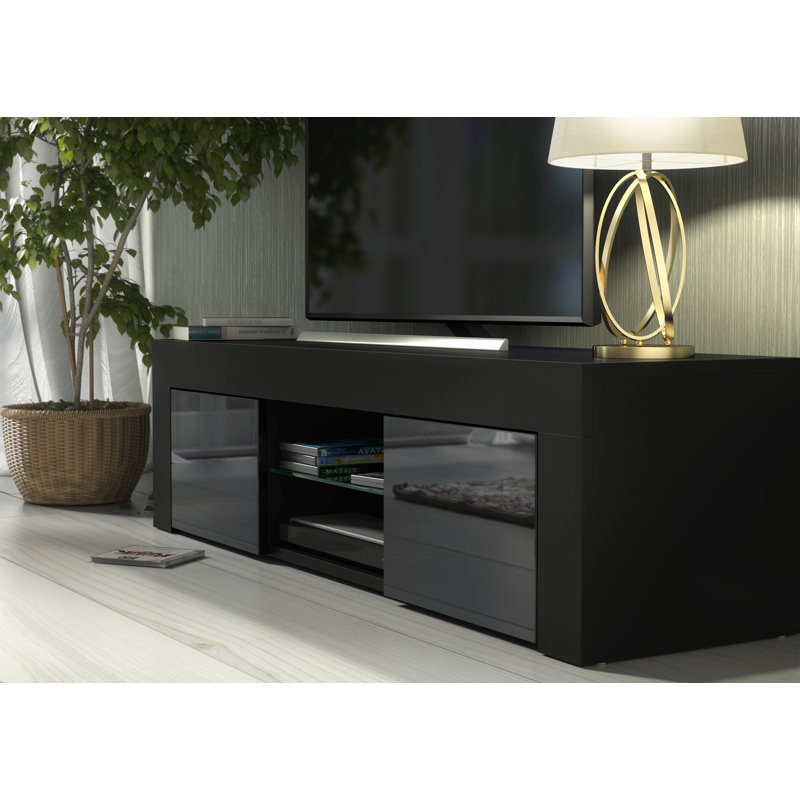 Davarrio Unfinished TV Stand for TVs up to 48", Black