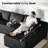 Modern Spacious Upholstered Boneless Corduroy Modular Sectional Sofa With 2 Pillows-636216252