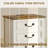 Farmhouse Nightstand With Charging Station, 3 Drawers Wood End Table For Bedroom, Rustic Entryway Table With Smiling Handle And USB Ports & Type-C （SET OF 2)-779950363