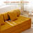 Convertible Three Person Fabric Sofa Bed, High Rebound Density Sponge Sofa-1354842198
