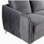 Fauteuil d'appoint moderne chic en velours gris Hadriano