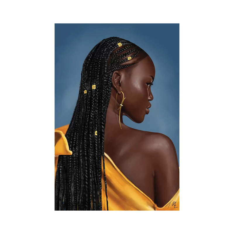 «The Lioness» par Tafari Mills - impression d'art graphique, Toile tendue, Aucun mat, H 40 po x l 26 po x P 1,5 po