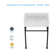 Kichae 16.5'' Ceramic Rectangular Bathroom Sink with Overflow