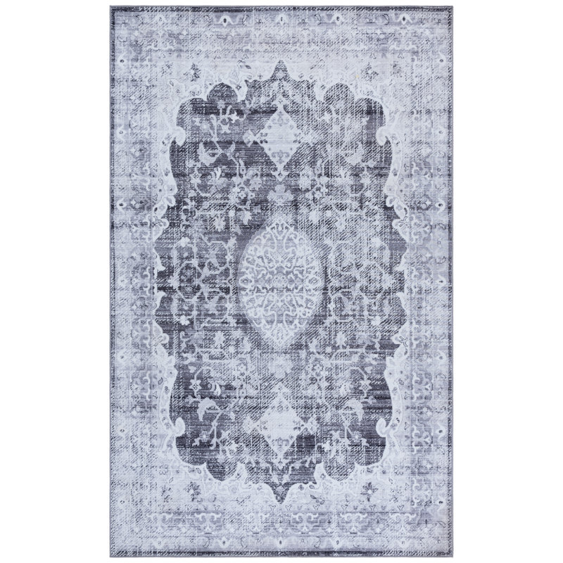 Tapis oriental performant lavable à la machine Tucson, Rectangle 4pi x 6 pi