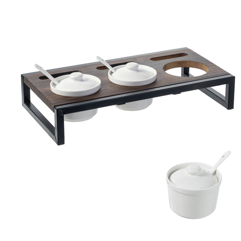 4 Piece Divided Serving Dish Set