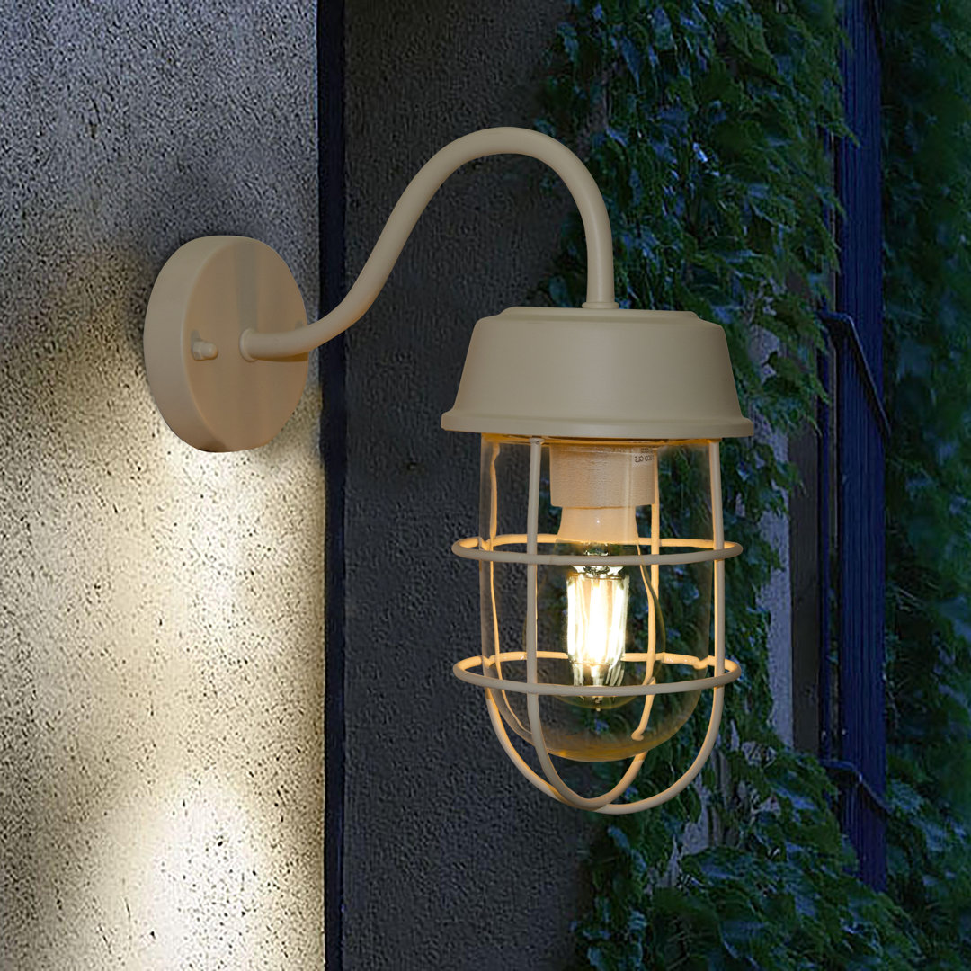 Gorden Beige 27cm H Outdoor Wall Lantern