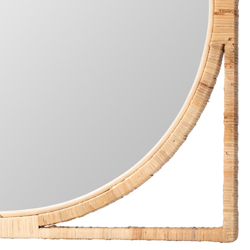 Miroir mural en rotin naturel Japon