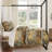 Provence Washed Linen Gold Yellow Victorian Print Shabby Elegance Duvet Cover Set with Pillow Shams-102145158