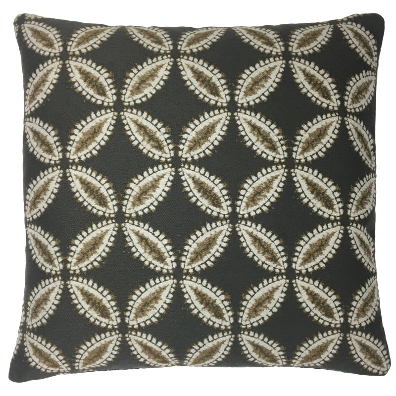  Housse de coussin en duvet géométrique 22 po, 20 po x 20 po, Gris anthracite