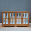 Armoire vitrée rétro avec portes en verre et éclairage à DEL télécommandés