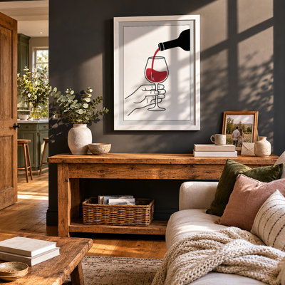 Pouring Wine Modern - Framed Print