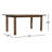 Tex Mango Rectangular Solid Wood Top with Solid Wood Base Dining Table